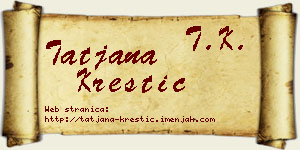 Tatjana Krestić vizit kartica